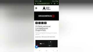 C6 Bank vai trocar LoungeKey por DragonPass😊 [upl. by Anytsyrk]