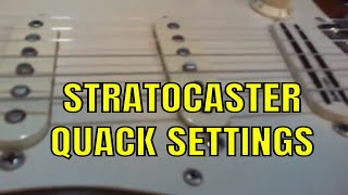 Pickup Settings for Strat Quack Tone on the 2 and 4 Positions  Stratocaster Pickup Height  Output [upl. by Ajat]