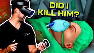 ER Doctor PLAYS Surgeon Simulator in VR  Experts Play [upl. by Ardnosac938]