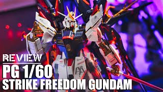 ALMOST PERFECT GUNPLA Mighty PG 160 Strike Freedom Gundam REVIEW  Gundam Seed Destiny [upl. by Julina]