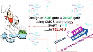 CLASS2E Design of XOR amp XNOR gates using CMOS technology in TELUGU [upl. by Sotos]