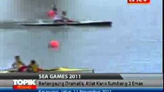 VIVAnews  Cabang Dayung Sumbang 2 Emas di Hari Pertama SEA Games [upl. by Elbertina]