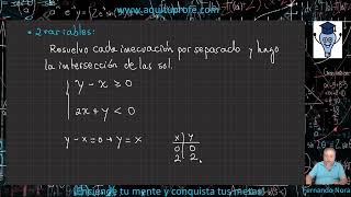 Sistemas de inecuaciones lineales con una y dos variables [upl. by Lahpos]