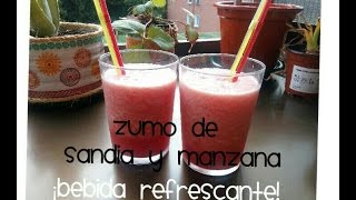 Zumo de sandia y manzana  Mini Vídeo [upl. by Fidela709]