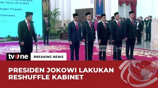 Presiden Jokowi Lakukan Reshuffle Kabinet  Breaking News tvOne [upl. by Aihsema505]