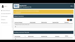 Nevada DOT Overdimensional Permitting System  Insurance Records [upl. by Kevan]