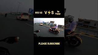 R15 vs rs pulsar  pulsar vs R15  drag race  look at thik R15 top speed 159  shorts [upl. by Atinek]