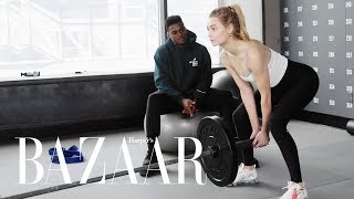 How to Work Out Like a Victorias Secret Model at the Gym  Harpers BAZAAR [upl. by Aisorbma]