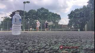 Epic tennis shot amazingly hits bottle [upl. by Fransisco492]