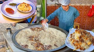 Kabuli Pulao recipe in Chardi Restaurant  How to cook Kabuli pulao  Street food Afghanistan [upl. by Audra258]