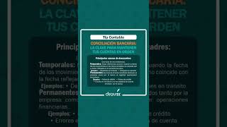 CONCILIACIÓN BANCARIA LA CLAVE PARA MANTENER TUS CUENTAS EN ORDEN tipcontables peru draver [upl. by Gies527]