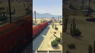 TRING TO STOP TRAIN IN GTA5 sharybro challenge shorts [upl. by Ailic617]