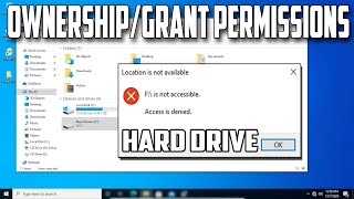 How To Take Ownership and Grant Permissions of Entire Hard Drive in Windows 10 PC or Laptop [upl. by Schug391]