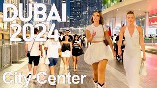 DUBAI Beautiful City Center Walk 4K Dubai Downtown Burj Khalifa Walking Tour 🇦🇪 [upl. by Nnybor]