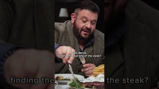 The ULTIMATE pro moves for eating at a steakhouse with Adam Richman amp Bryan Cranston 🥩 [upl. by Israel11]