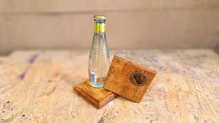 Porta vasos  botella de madera con destapador [upl. by Terhune918]