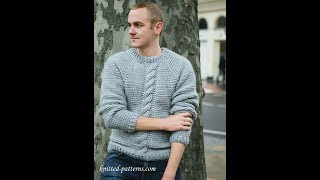 Связать Мужской Джемпер Спицами  модели 2019  Tie Mens Sweaters [upl. by Meehsar]