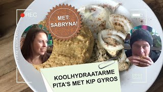 Koolhydraatarme pitas met kip gyros  Planet Kook 92  Planet Michell [upl. by Noed613]