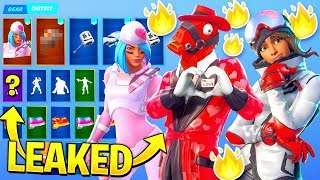 NEW LEAKED Fortnite Skins amp Unlockable Styles Onesie Styles Valentines Event [upl. by Hakceber]