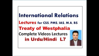 Treaty of Westphalia Complete Lecture Part 7 in HindiUrdu [upl. by Ahsimaj818]