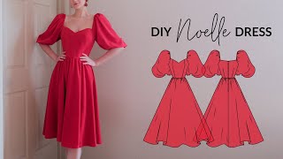 DIY Puff Sleeved Dress  Sewing Pattern [upl. by Enelyahs939]