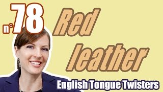 Ecom Anglais Les Virelangues 78100 quotRed leather yellow leatherquot Tongue twister [upl. by Atikim]