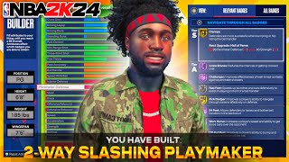 THE BEST 6’7 “2WAY SLASHING PLAYMAKER” BUILD on NBA 2K24 • THIS BUILD IS UNSTOPPABLE 🔥 [upl. by Allehcim]