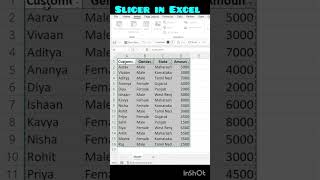 slicersinexcel excel excel slicers [upl. by Neral]