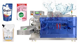 Automatic Detergent Liquid Soap Premade Pouch Packing Machine Horizontal Form Fill Seal Machine [upl. by Cristoforo]