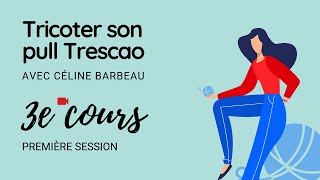 3e cours  Première session de Tricoter son pull Trescao [upl. by Xanthus137]