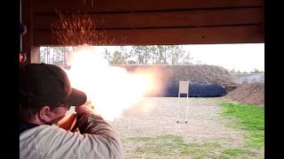 Brown Bess musket slow motion [upl. by Reitrac]