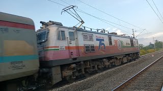 75 Republic Day Livery Erode WAP7 with 12494 Hazrat Nizamuddin  Miraj Darshan SF Express [upl. by Muriel]