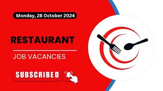 28 October 2024  New Restaurant job  Hotel job Kerala  job vacancy  Kerala restaurant [upl. by Wyatan]