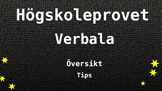 Högskoleprovet Verbala översikt tips  Svenska och Engelska LÄS MEK ORD ELF [upl. by Refinej]