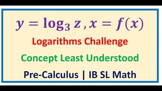 Logarithms Challenge Interpret Graph and Find Composite Function IB HL  Least Understood Concept [upl. by Anomis]