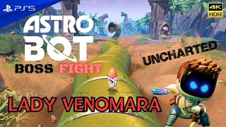 ASTRO BOT Boss Fight LADY VENORAMA amp Dude Raider  4K HDR 60 FPS [upl. by Gunther]