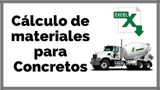 Calculo de Materiales para concreto [upl. by Daitzman500]