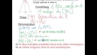 63 Démonstration Exercice cas disométrie des triangles [upl. by Ealasaid]