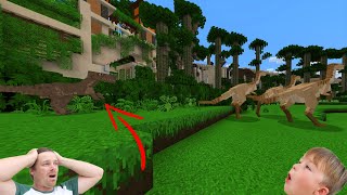 We let a velociraptor free  Minecraft Jurassic world dlc ep 1 [upl. by Atekin237]