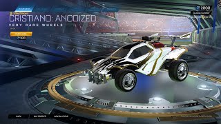 Rocket League Itemshop VERY RARE Black Cristiano Anodized Wheels January 30th 2024 [upl. by Aridaj]