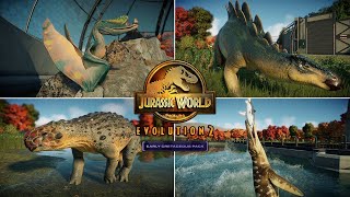 JWE2 DLC  All 4 New Creatures  Early Cretaceous Pack  Jurassic World Evolution 2 [upl. by Genesa]