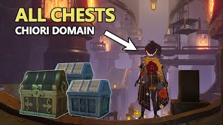 All Chests Chiori Story Quest Domain  Uthers Clothing Factory Domain  Genshin Impact 45 [upl. by Esac]