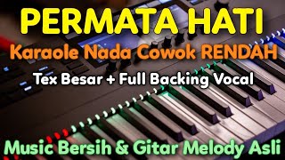 PERMATA HATI Karaoke Nada Cowok Rendah  Evie Tamala [upl. by Aicad]