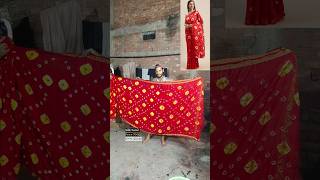 700 Red colour bagru print dyed process womansfashion bagruprint textileart [upl. by Atires227]