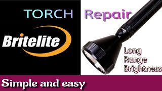 Britelite torch Repair simple and easyब्रिटलाइट टॉर्च रिपेयर सरल और आसान [upl. by Ardied]