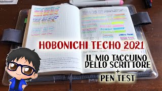 Hobonichi Techo 2021 il mio taccuino dello scrittore  pen test [upl. by Kcirddot]