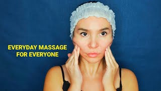 6 MIN FULL FACE massage  LIFTING antiaging depuffing face MASSAGE [upl. by Ursal]