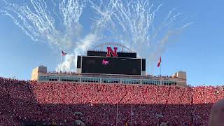 Nebraska Football walk out and Pyro 🎈 [upl. by Bonucci]