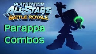 Playstation All Stars Battle Royale Parappa Combos by cano3022 PS3 [upl. by Kazue]