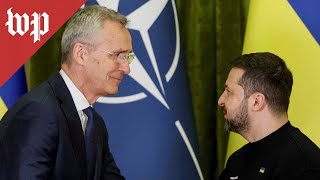 Watch Stoltenberg and Zelensky hold joint press conference at NATO summit [upl. by Mikiso296]